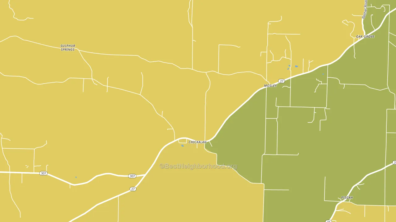 Mosley, AR block-group voter-turnout map