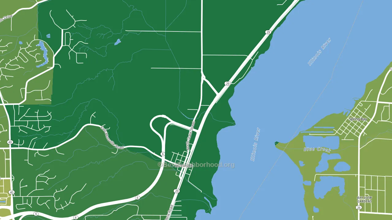 Mossville, IL block-group voter-turnout map