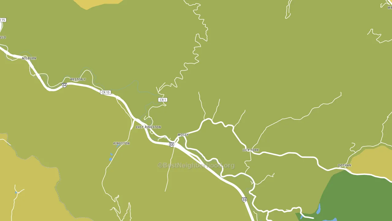 Mossy, WV block-group voter-turnout map