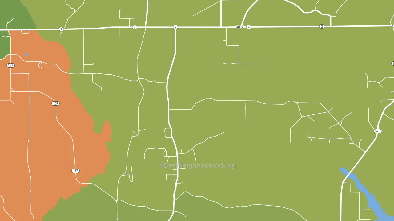 Mot, LA block-group voter-turnout map