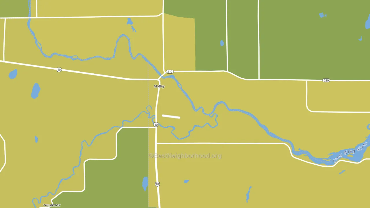 Motley, MN block-group voter-turnout map