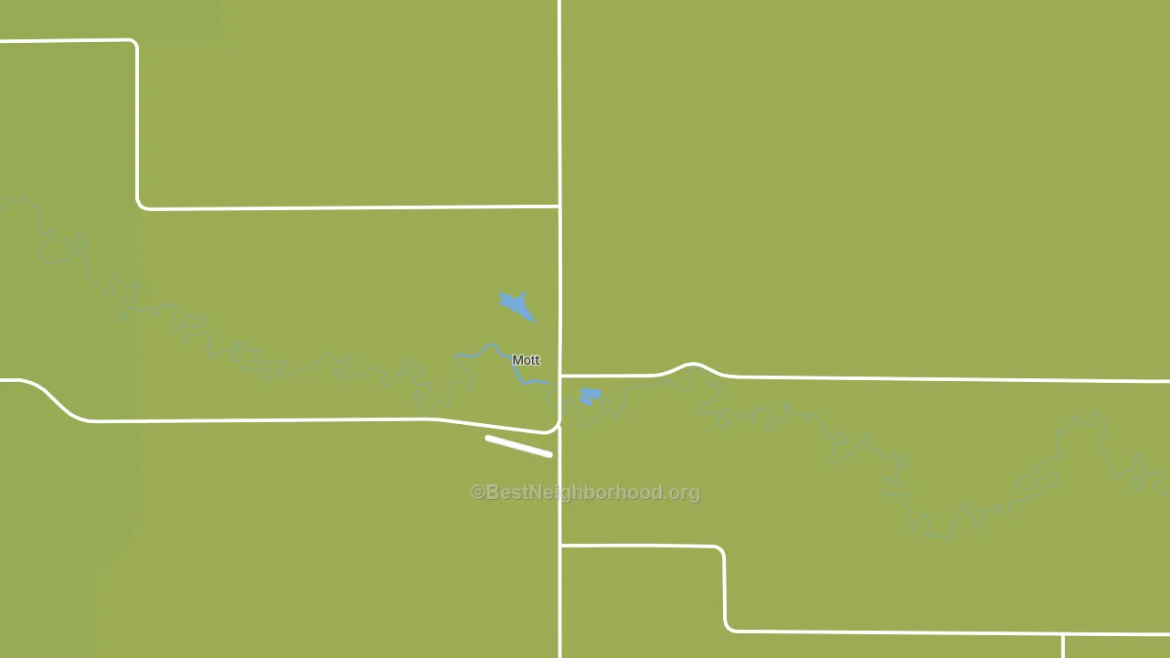 Mott, ND block-group voter-turnout map