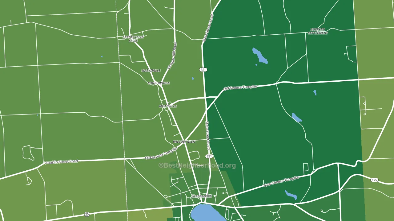 Mottville, NY block-group voter-turnout map