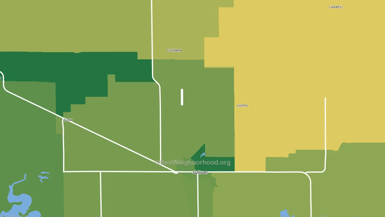 Moultrie County, IL block-group voter-turnout map