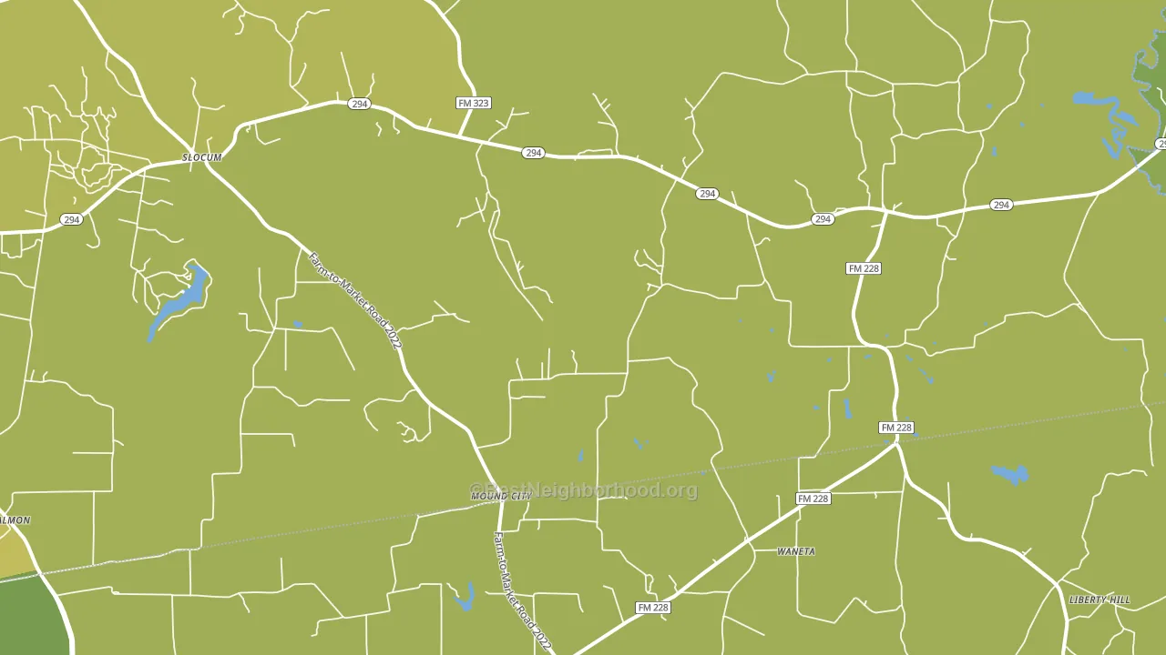 Mound City, TX block-group voter-turnout map