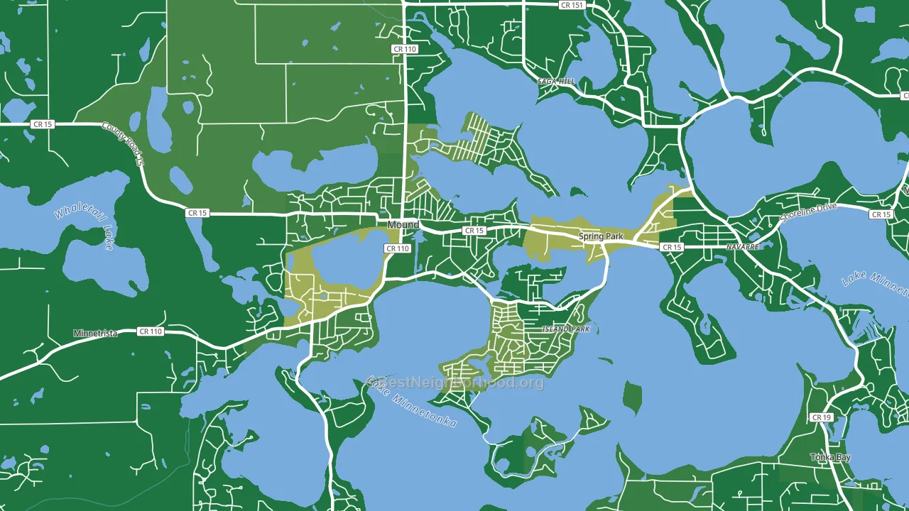Mound, MN block-group voter-turnout map