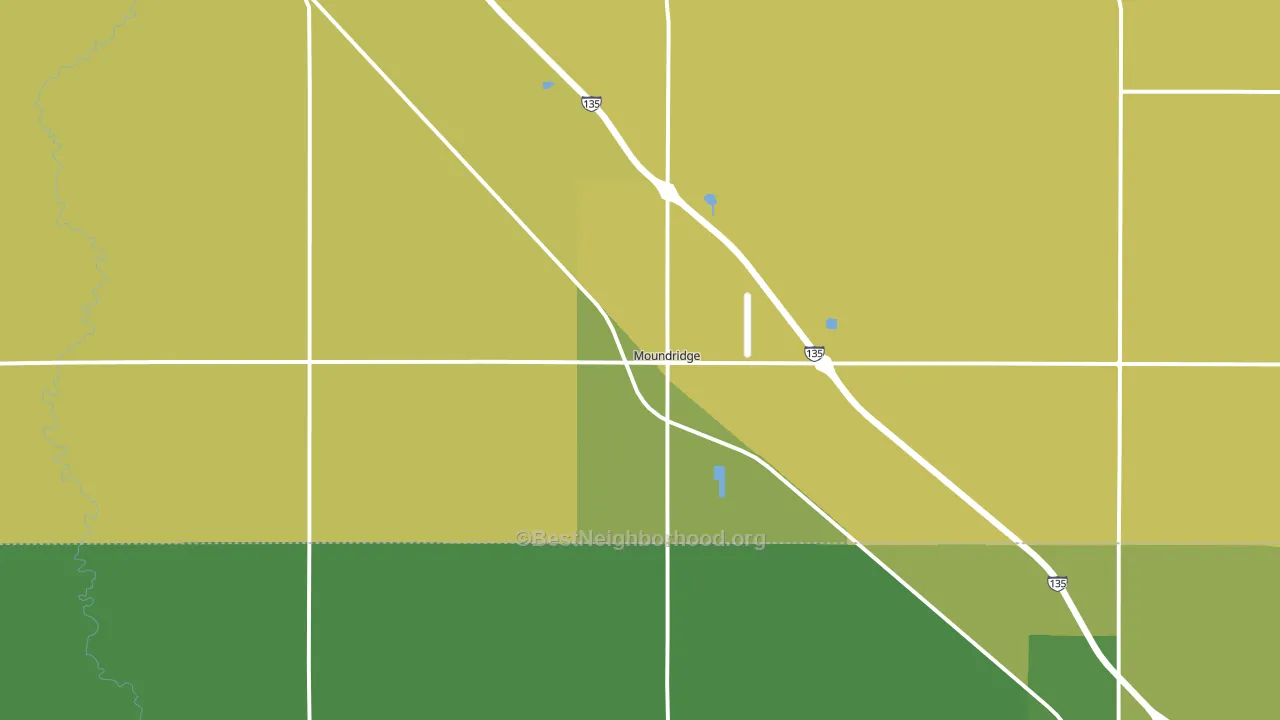 Moundridge, KS block-group voter-turnout map