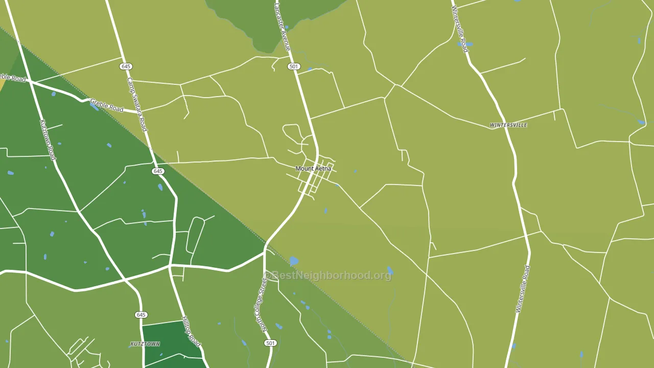 Mount Aetna, PA block-group voter-turnout map