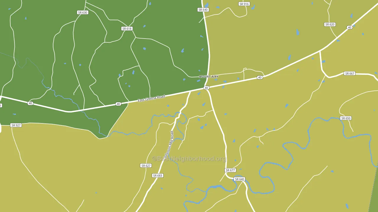 Mount Airy, VA block-group voter-turnout map