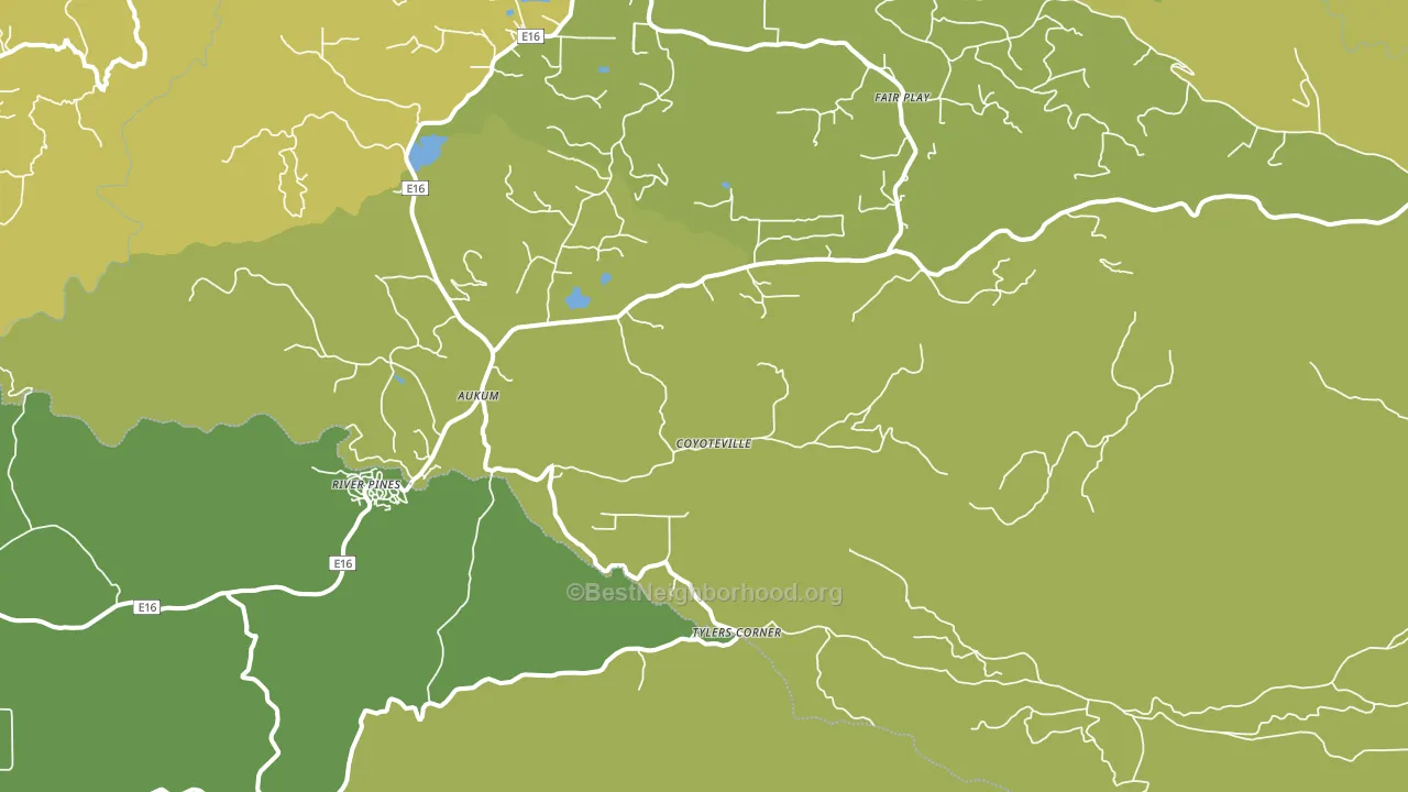 Mount Aukum, CA block-group voter-turnout map