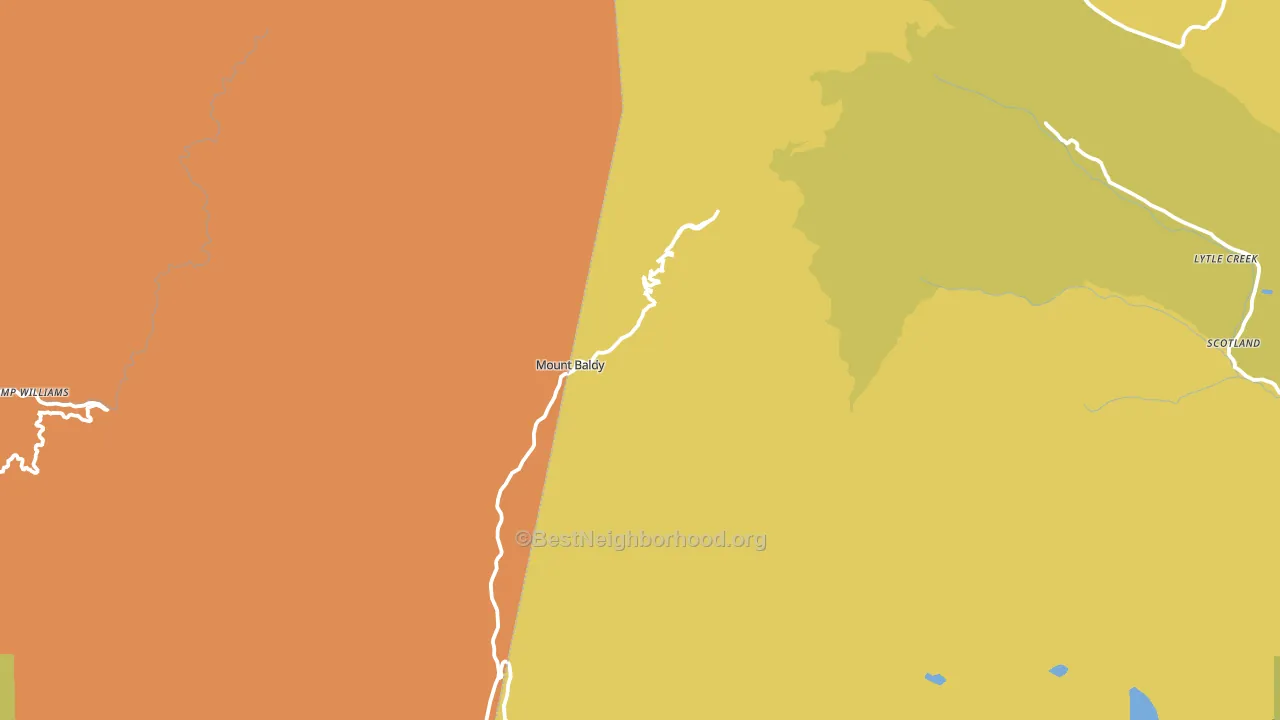 Mount Baldy, CA block-group voter-turnout map