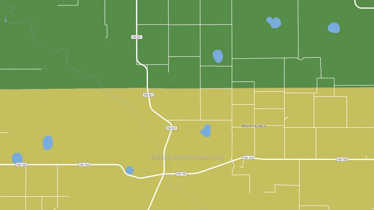 Mount Blanco, TX block-group voter-turnout map