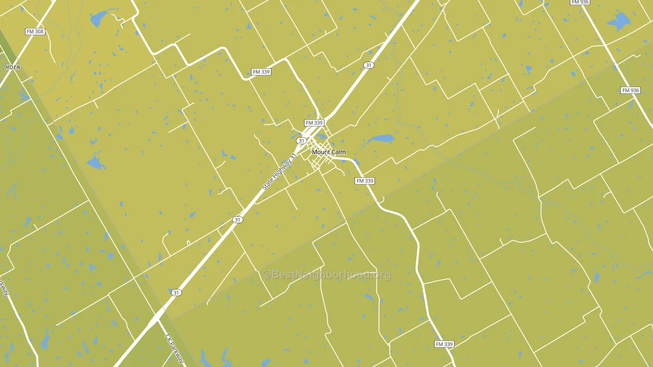 Mount Calm, TX block-group voter-turnout map