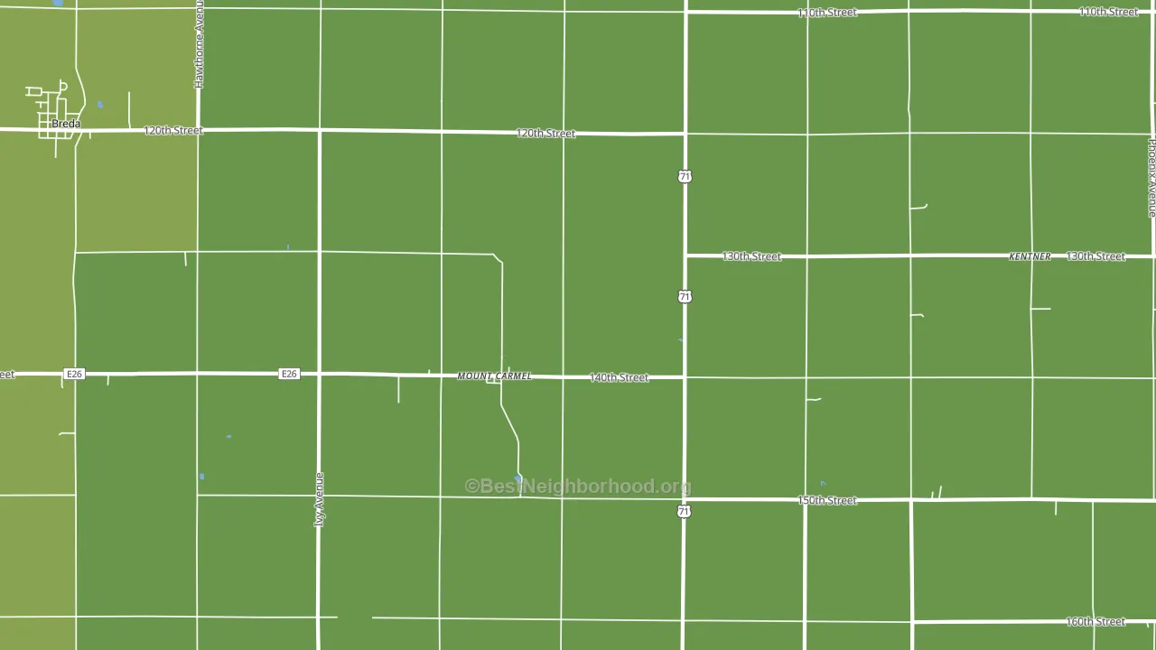 Mount Carmel, IA block-group voter-turnout map