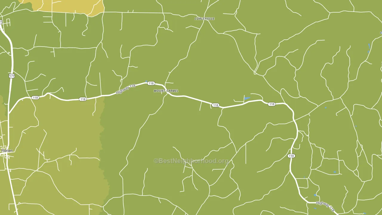 Mount Carmel, LA block-group voter-turnout map