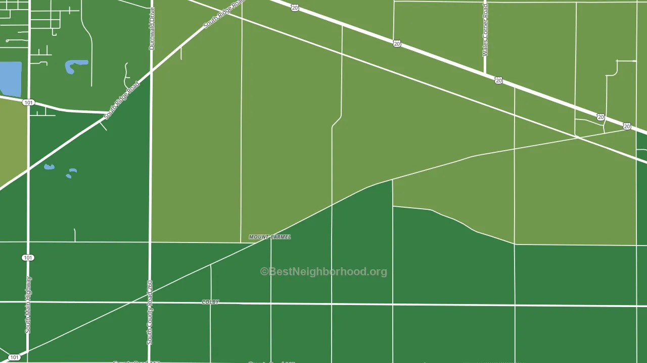 Mount Carmel, OH block-group voter-turnout map
