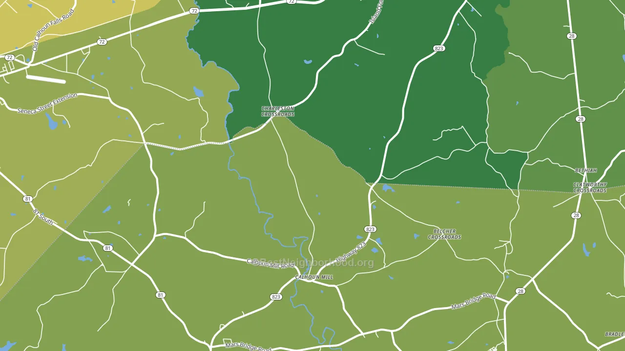 Mount Carmel, SC block-group voter-turnout map