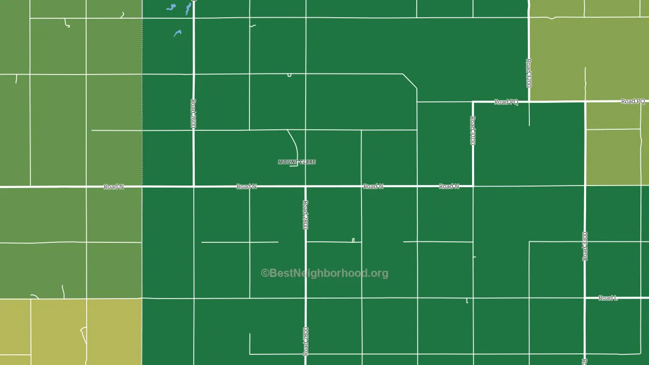 Mount Clare, NE block-group voter-turnout map