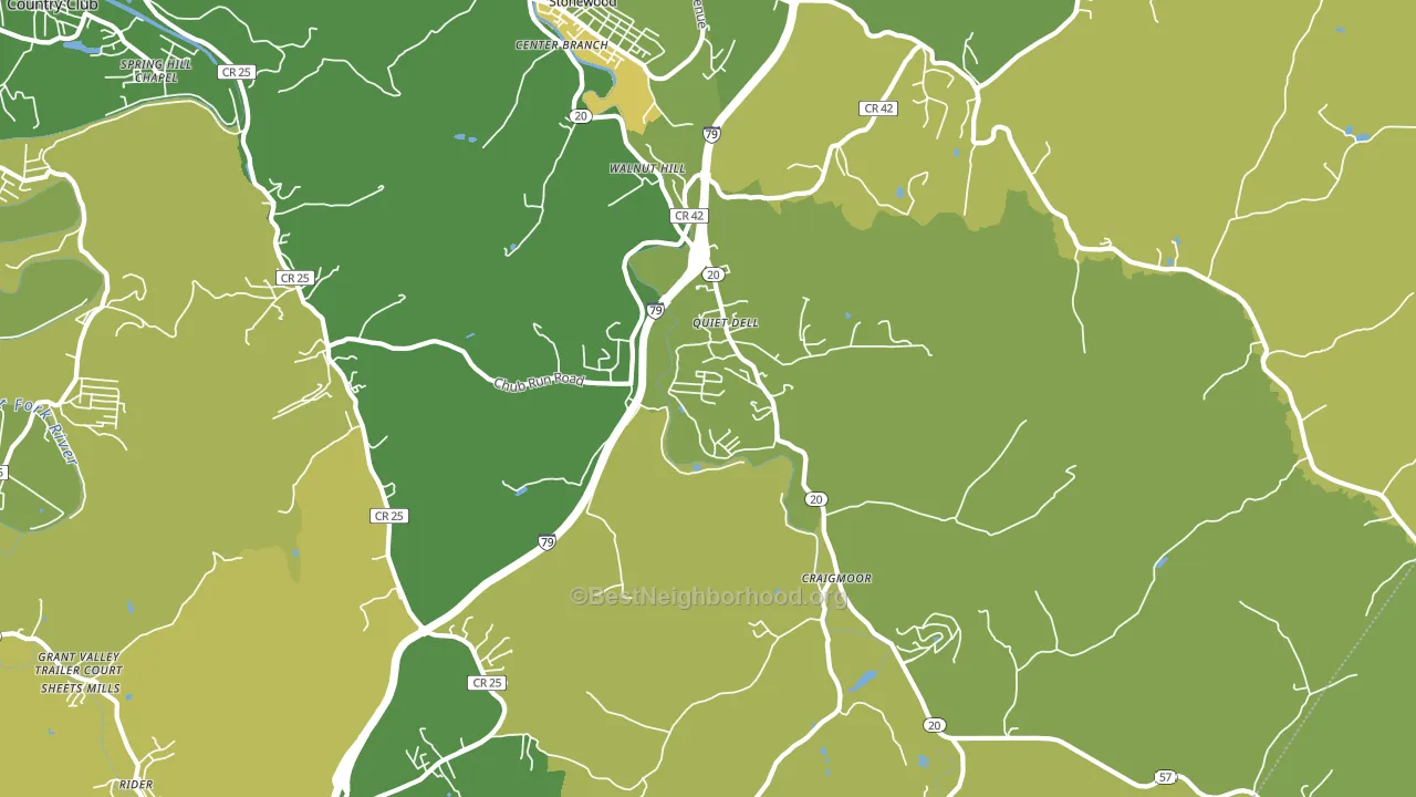 Mount Clare, WV block-group voter-turnout map