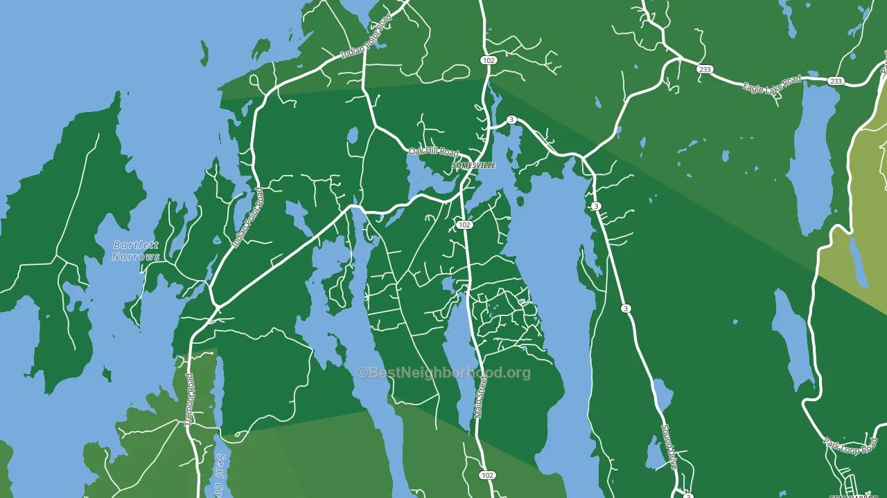 Mount Desert, ME block-group voter-turnout map