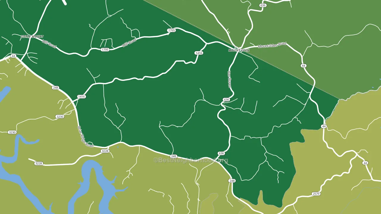 Mount Eden, KY block-group voter-turnout map