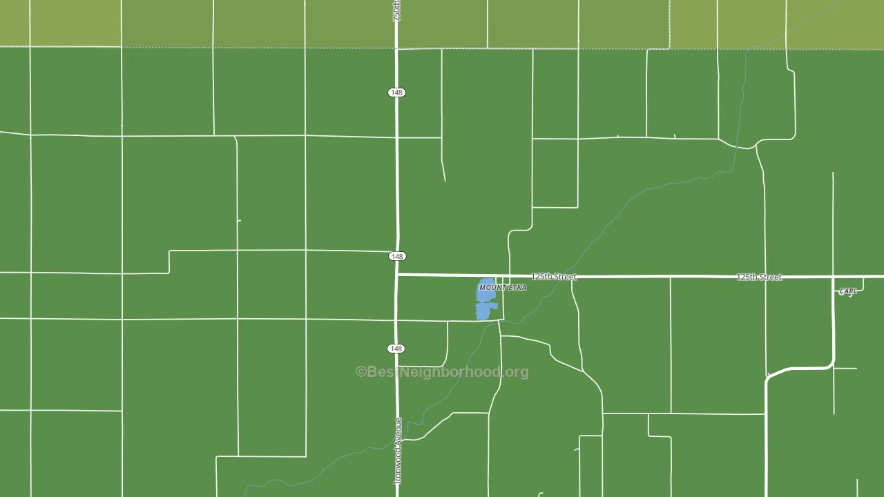 Mount Etna, IA block-group voter-turnout map