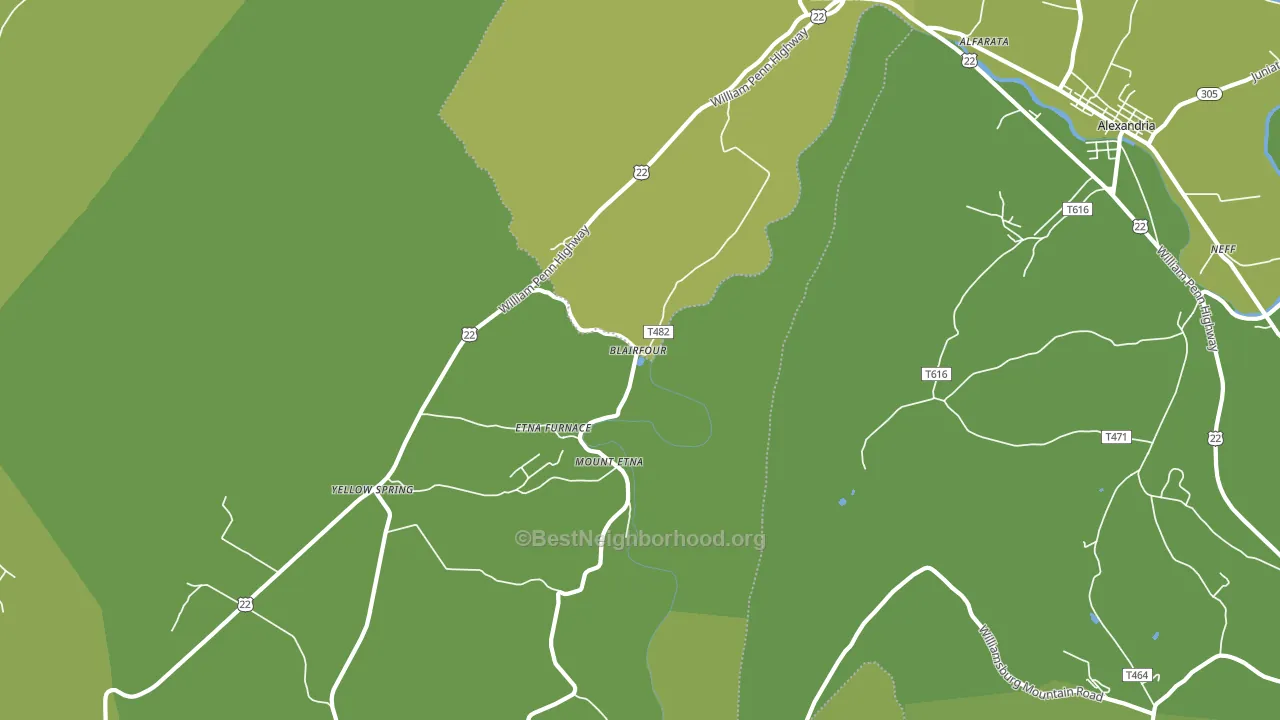 Mount Etna, PA block-group voter-turnout map