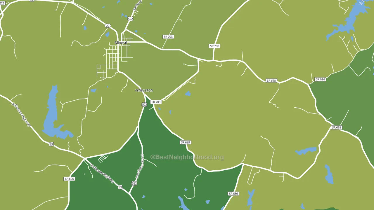 Mount Garland, VA block-group voter-turnout map