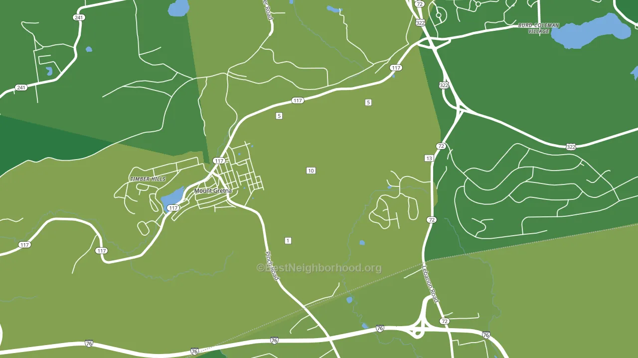 Mount Gretna Heights, PA block-group voter-turnout map