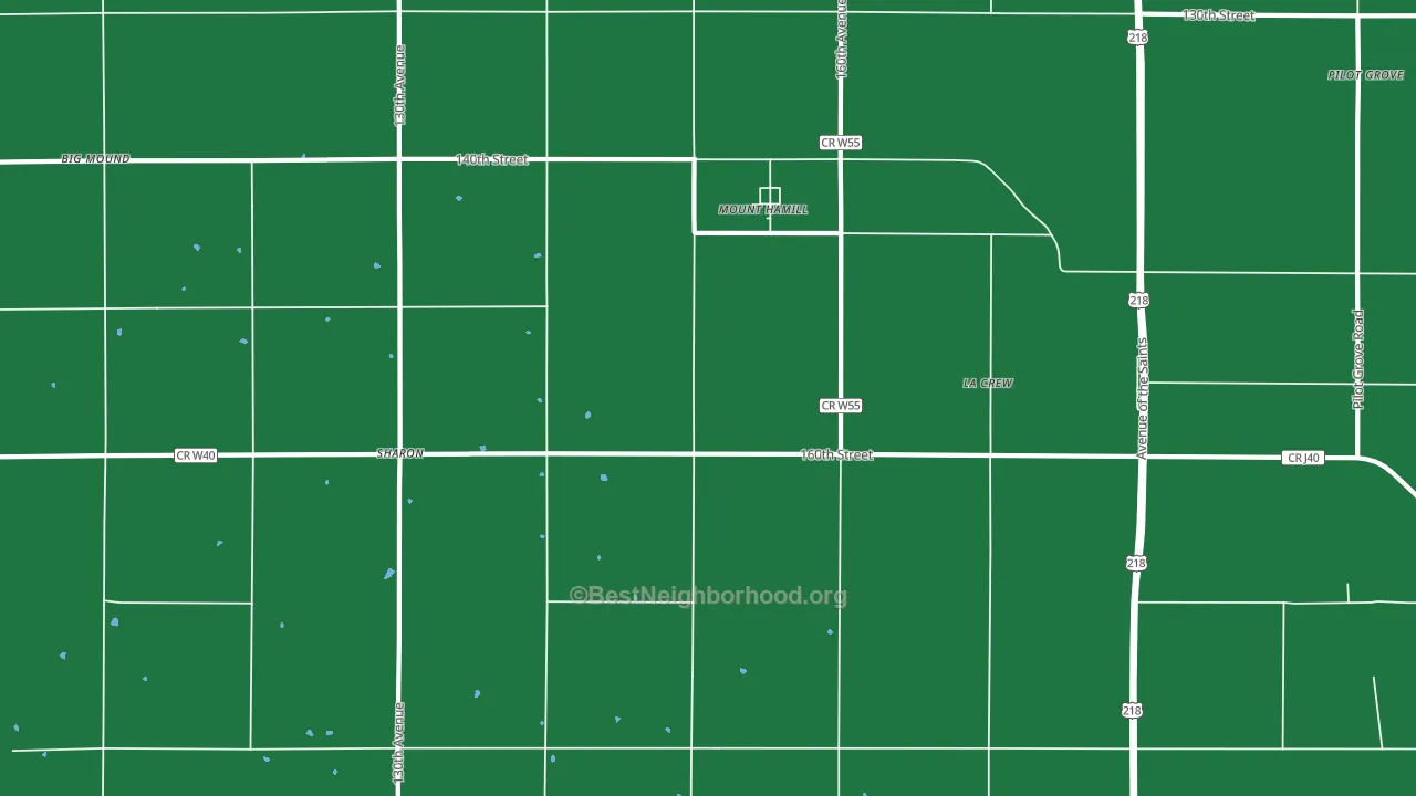 Mount Hamill, IA block-group voter-turnout map