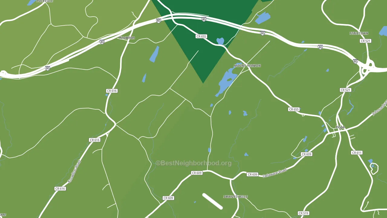 Mount Hermon, NJ block-group voter-turnout map