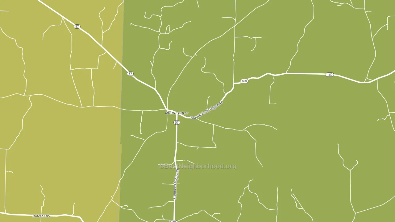 Mount Holly, AR block-group voter-turnout map