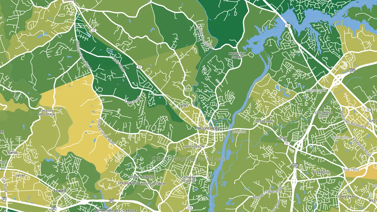 Mount Holly, NC block-group voter-turnout map