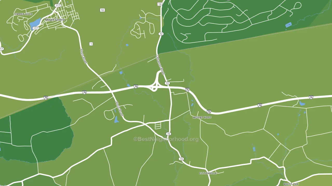 Mount Hope, PA block-group voter-turnout map
