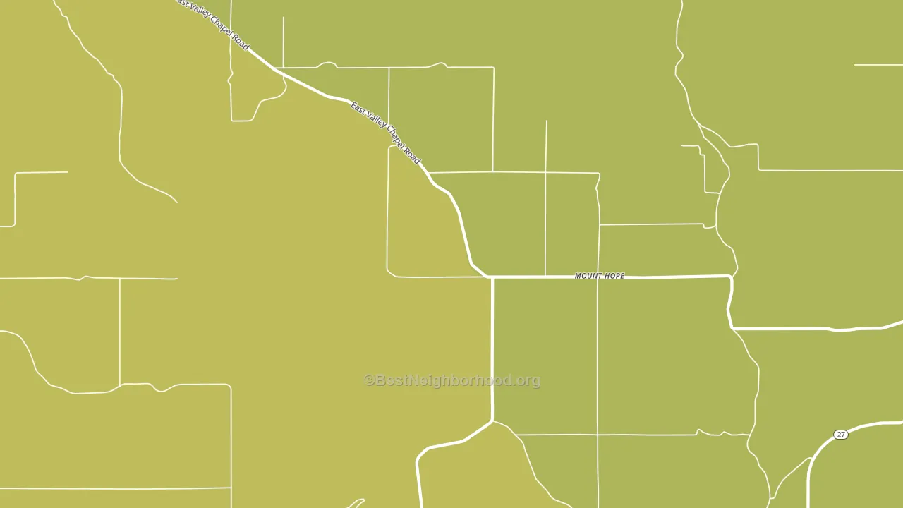 Mount Hope, WA block-group voter-turnout map