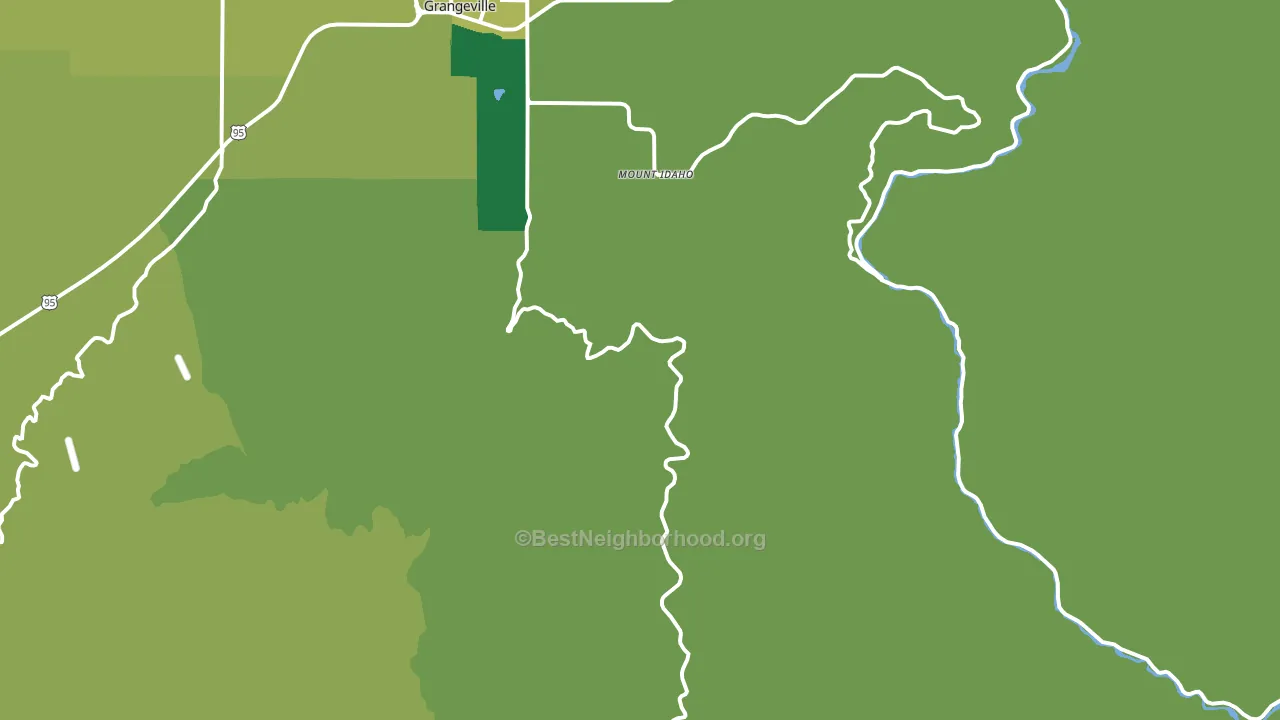 Mount Idaho, ID block-group voter-turnout map