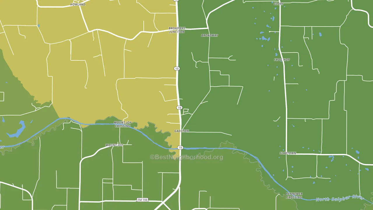 Mount Joy, TX block-group voter-turnout map
