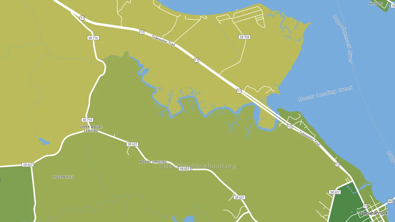 Mount Landing, VA block-group voter-turnout map