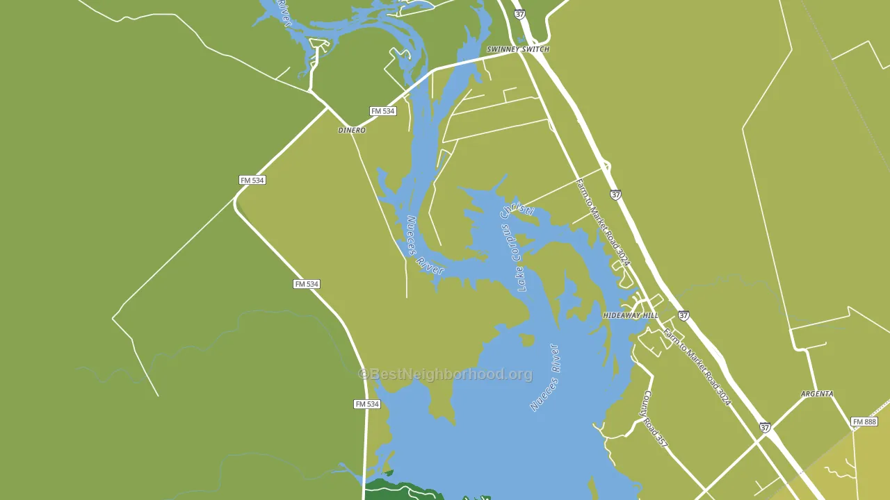 Mount Lucas, TX block-group voter-turnout map