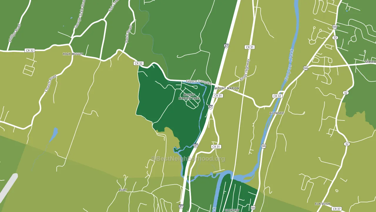 Mount Marion, NY block-group voter-turnout map