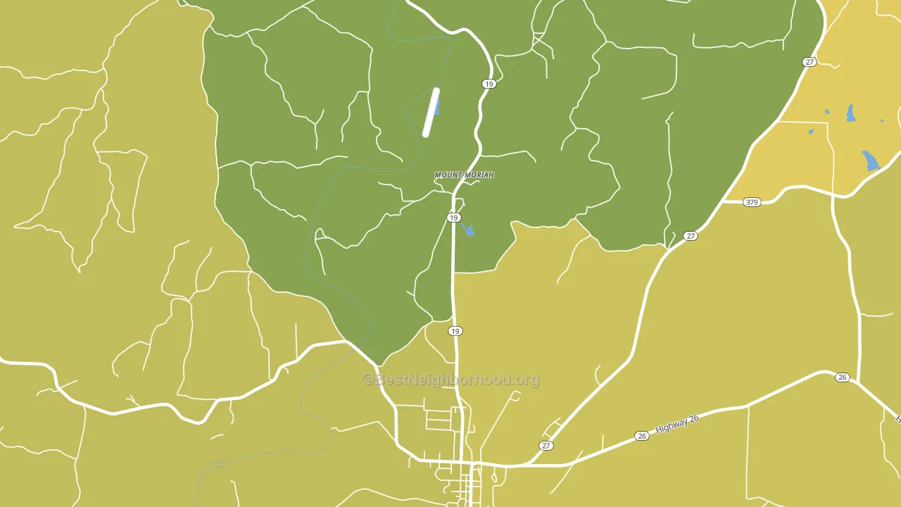 Mount Moriah, AR block-group voter-turnout map