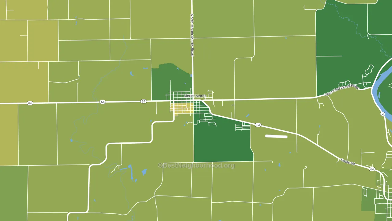 Mount Morris, IL block-group voter-turnout map