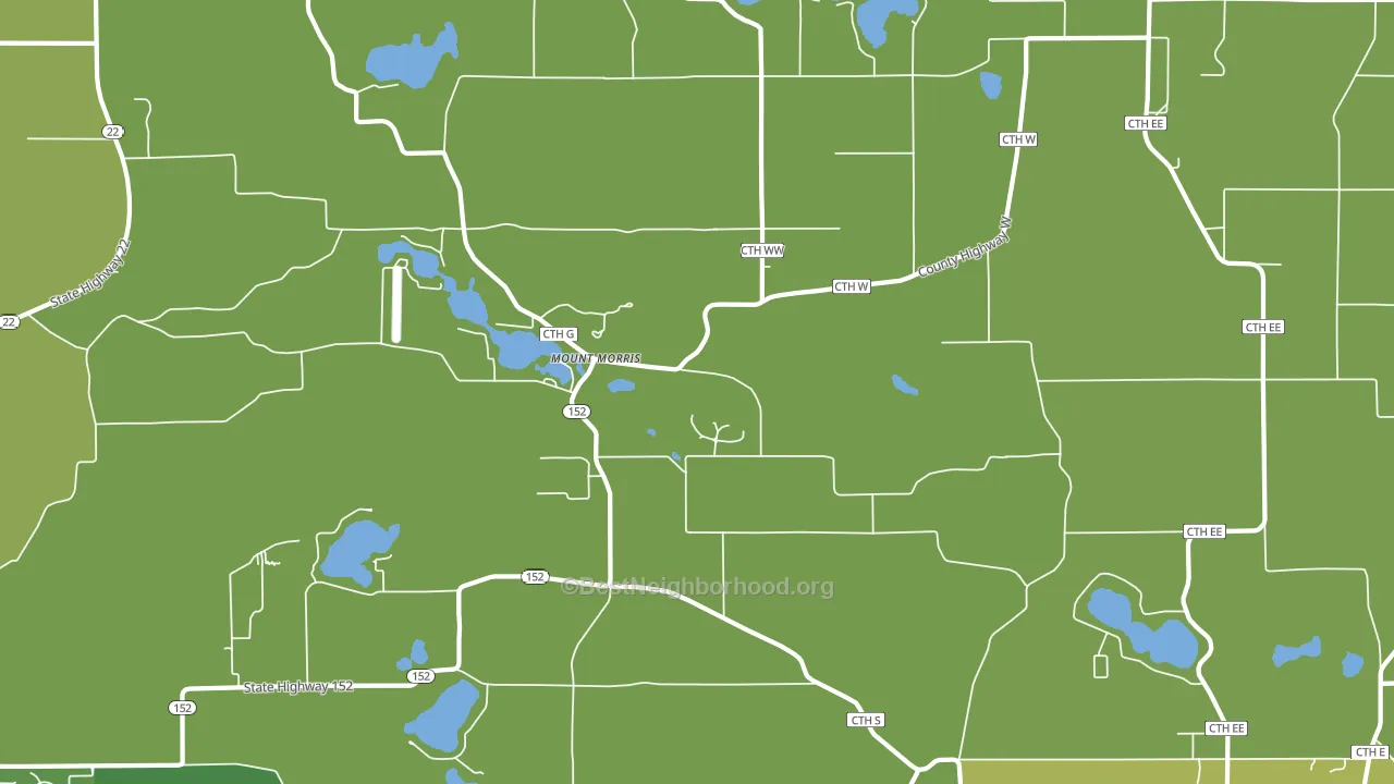 Mount Morris, WI block-group voter-turnout map