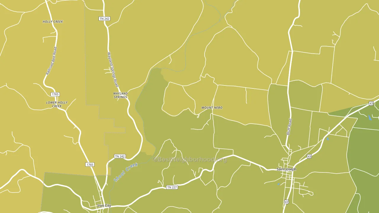 Mount Nebo, TN block-group voter-turnout map
