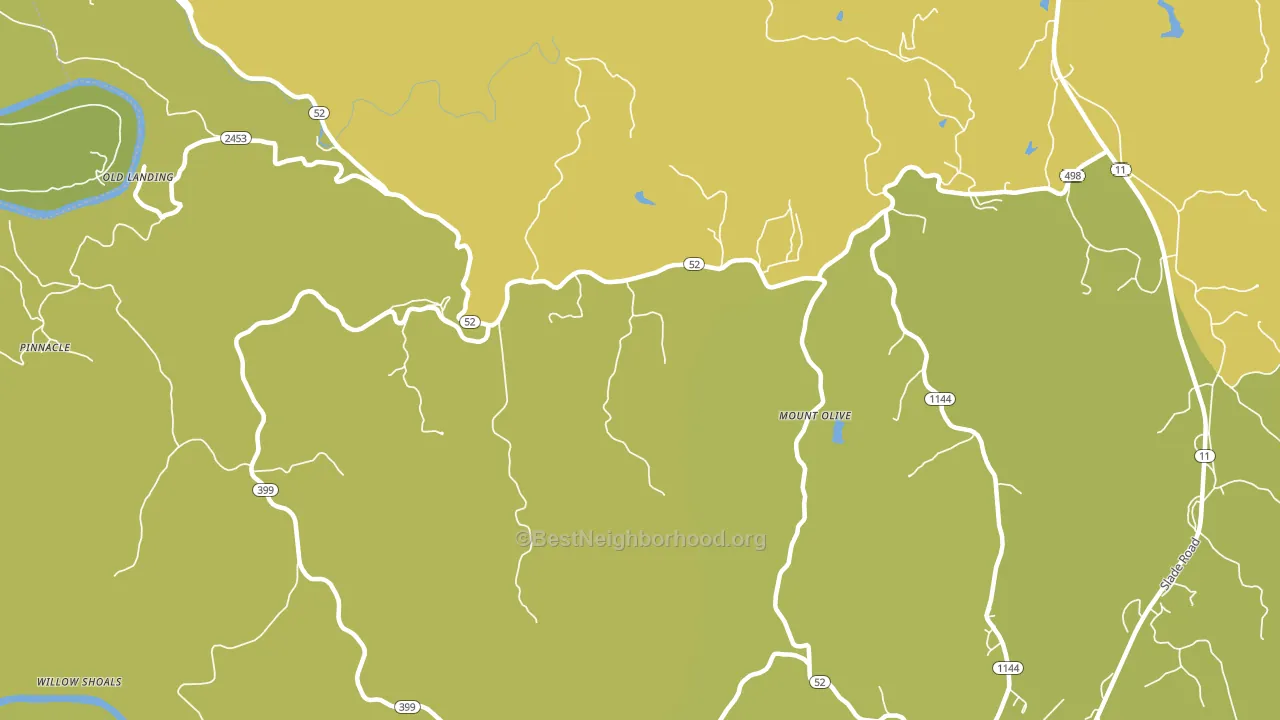Mount Olive, KY block-group voter-turnout map