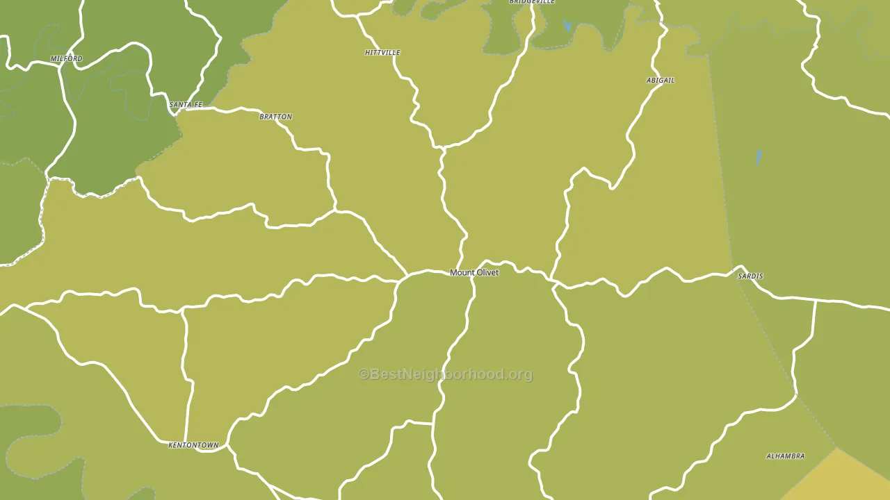 Mount Olivet, KY block-group voter-turnout map