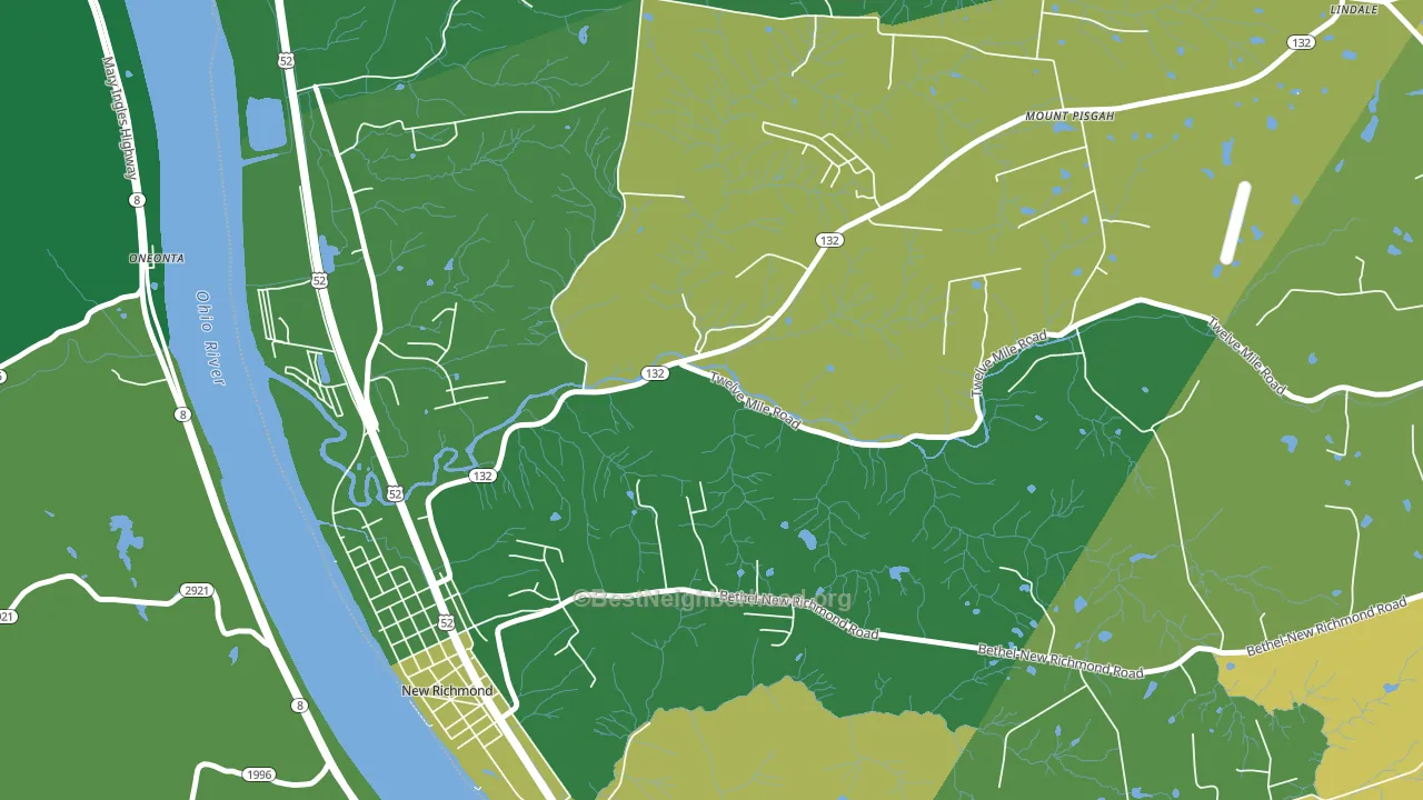 Mount Pisgah, OH block-group voter-turnout map