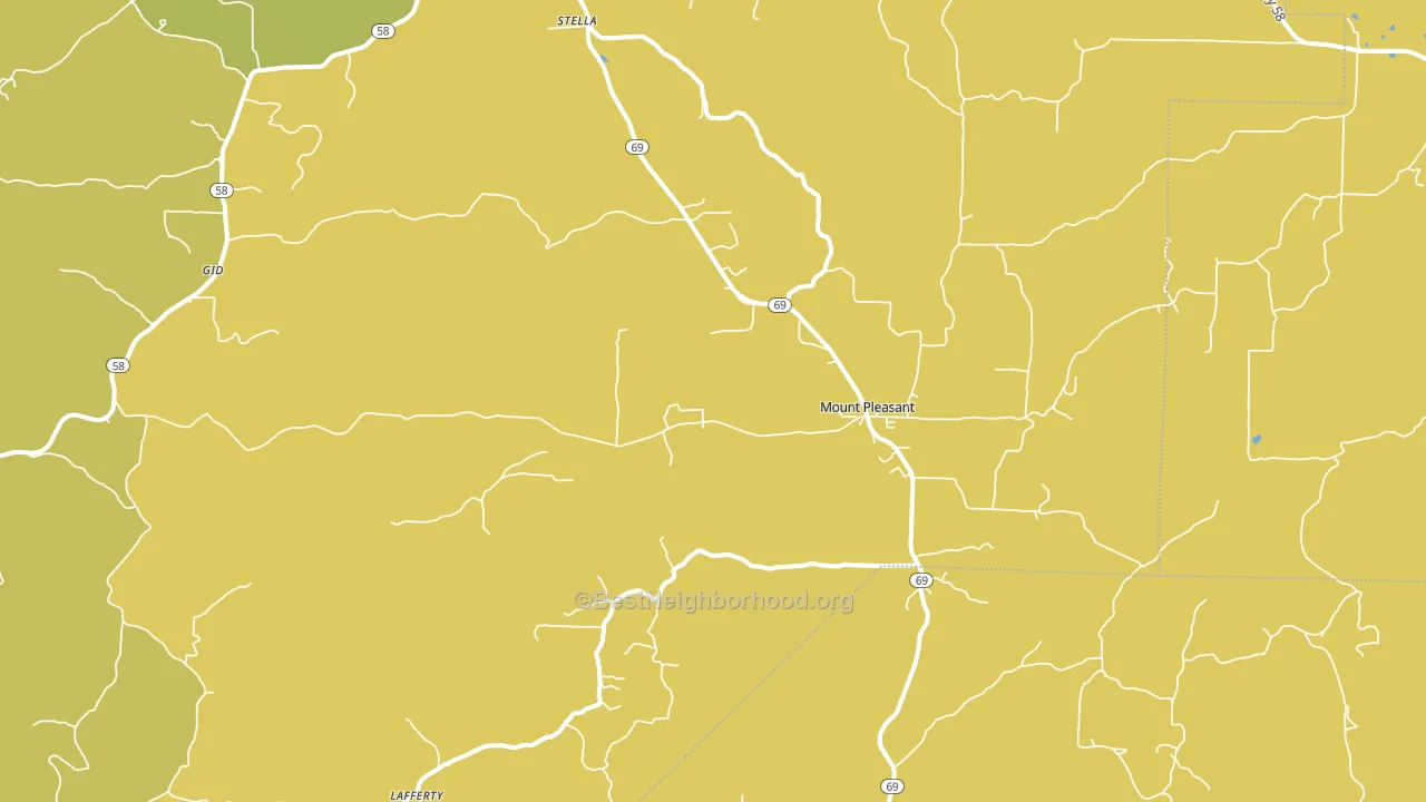 Mount Pleasant, AR block-group voter-turnout map
