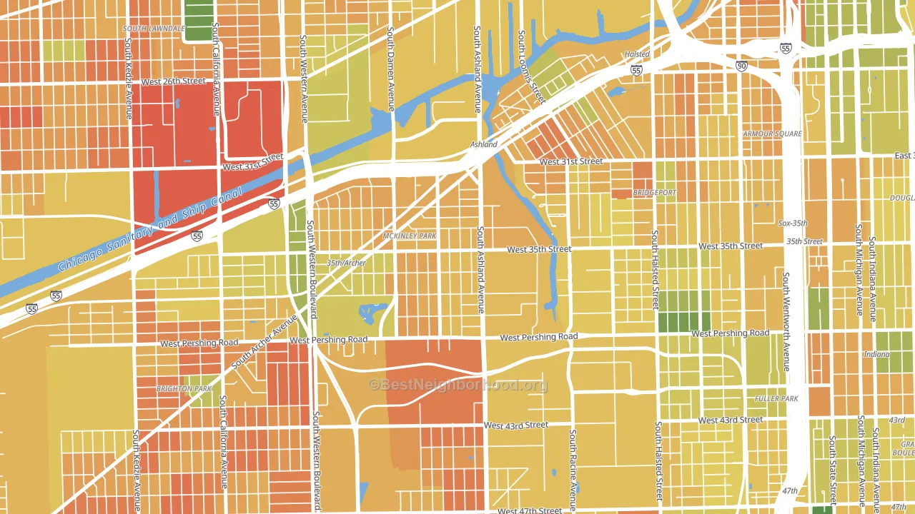 Mount Pleasant, Chicago, IL block-group voter-turnout map
