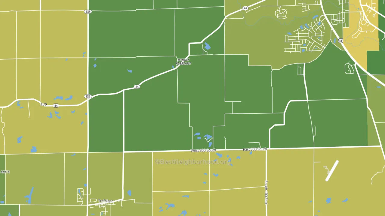 Mount Pleasant, IN block-group voter-turnout map